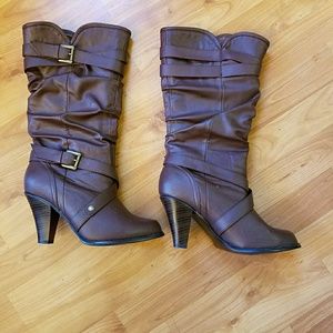 Target Dk Brown Calf Height Boots, 8.5